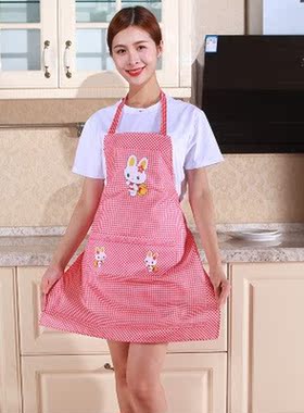 Cute Cartoon Rabbit Kitchen Apron for Men Women Home Cleanin