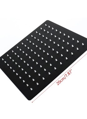 8/10/12 Inches Square/Round Showerhead Stainless Steel Black