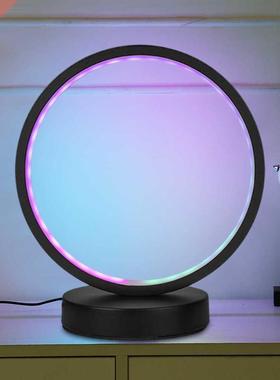 LED Colorful Circul Table Lamp Home Living Room Bedroom Be