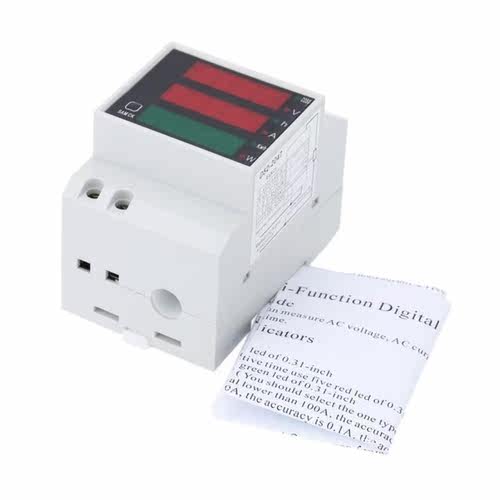 Power Meter Din Rail Wattmeter Voltmeter Ammeter Factor Time
