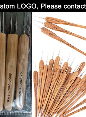 Cheap 3pc/Set 0.5mm 1/2/3 head Bamboo Hair Weaving Crochet N