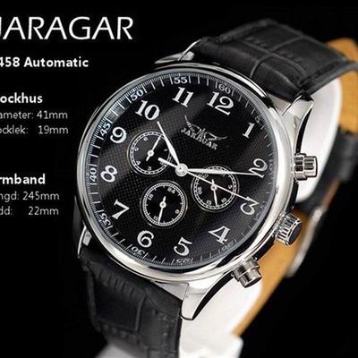 New Fashion JARAGAR Automatic Mechanical Self-Wind Sport Thi