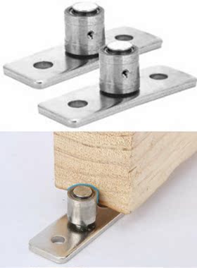 2Pcs Stainless Steel Barn Door Stopper Flat Stay Roller Guid