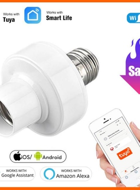 Tuya WiFi Smart Bulb Socket Adapter LED Lamp Holder E27 Smar