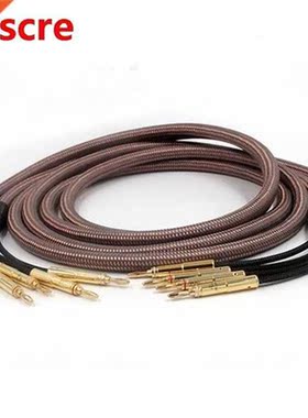 Pair Accuphase OCC pure copper audio speaker cable with Gold