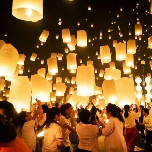 10pcs white flyin wishin lamp chinese lann sky lanns