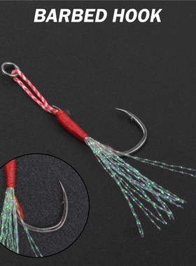 70/80/90Pcs Casting Metal Jig Assist Fishing Hook Slow Jiggi