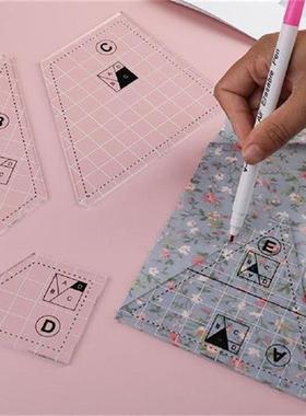 Pack of 4 Patchwork Rulers Drafting DIY Sewing Aligned