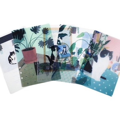 1Set Fresh Clear Style Diary Paper Planner Binders A5 A6 Loo