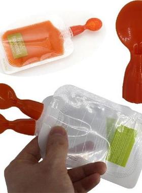 Tableware Silicone Squeeze Soft Tip Baby Feeding Spoons for