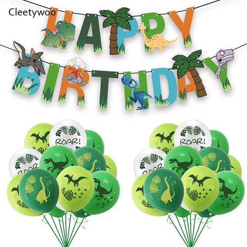 12inch Dino Balloons Banner Dinosaur Jungle Wild Animal