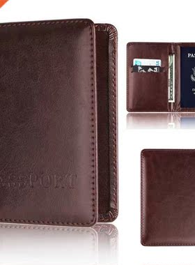 Retro PU Leather Passport vers Travel Accessories ID Bank Cr