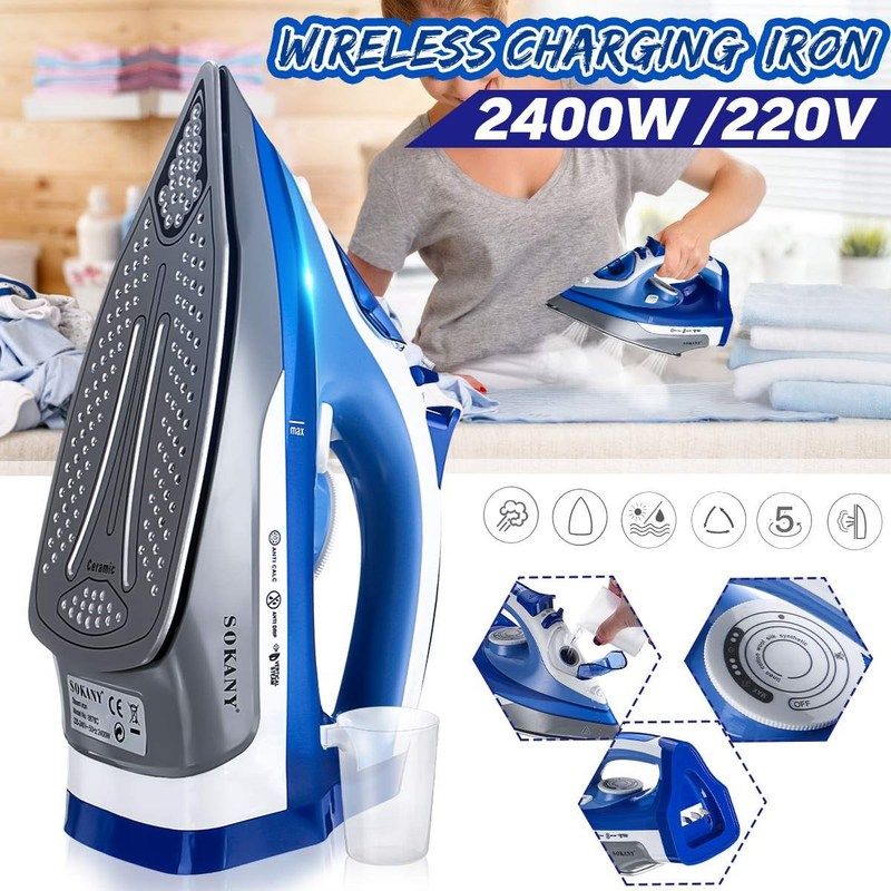 2400W Cordless Electric Steam Iron Portable Ironing Machine