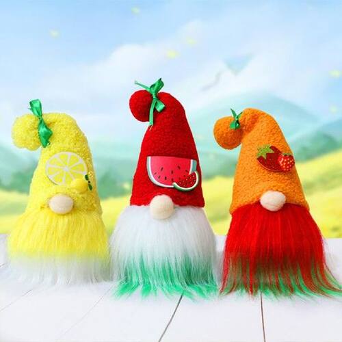 Faceless Doll Ornaments Cute Fruit Plush Dwarf Doll Window