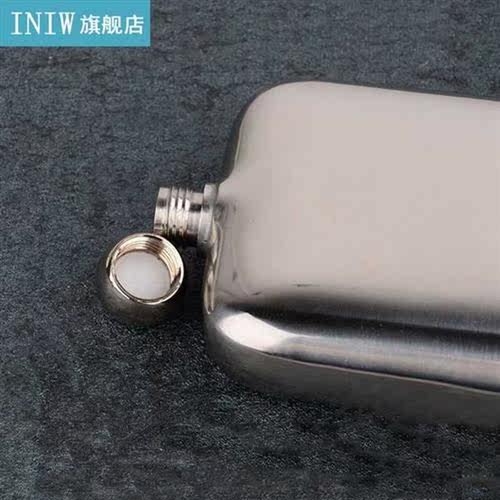 New Stainless Steel 6OZ Pocket Hip Flask With Screw Cover Po