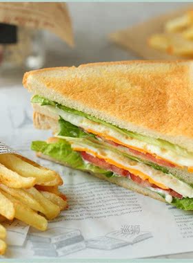 100pc Food Wrapping Paper English pattern Sandwich Burger Fr