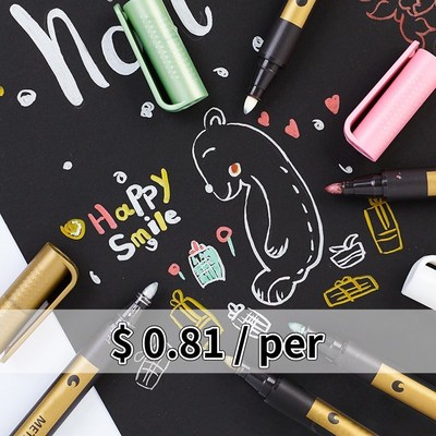 10PCs MetalliC Markers Paints Pens Cute Glitter Color Marker