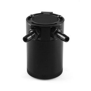 niversal Compact Baffled 2-Port Aluminum Oil Catch Can Reser