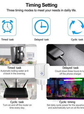 16A EU Smart Wifi Power Plug with Power Monitor Smart Home W