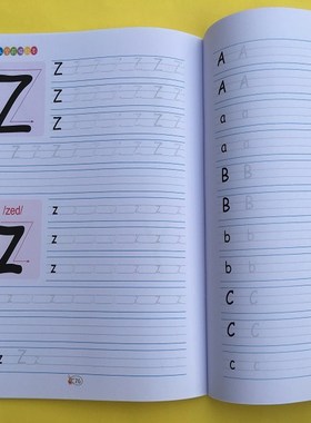 36 page Preschool English 26 Alphabet Writing Arabic Calligr