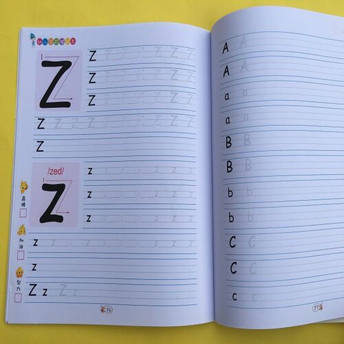 36 page Preschool English 26 Alphabet Writing Arabic Calligr