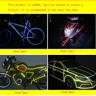 8M Reflective Stickers Motorcycle Bicycle Reflector Bike Cyc