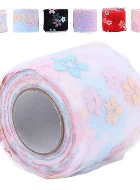 Printed Tulle Fabric Feel Comfortable Polyester Printed Tull