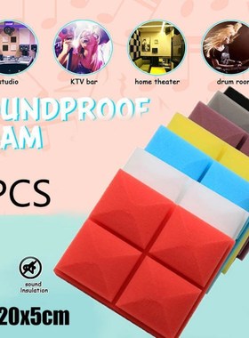 5Pcs Soundproofing Foam Acoustic Wedge Panel Foam Board Soun