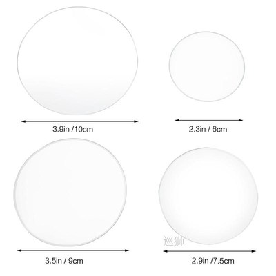 4Pcs Laboratory High Temperature Resistant Watch Glass Thick