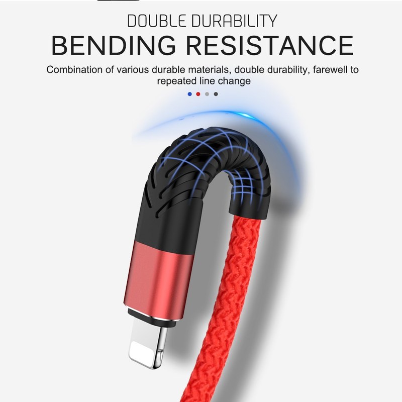 1M 2M 3M USB Data Charger Cable For Apple iPhone 7 8 Plus 1