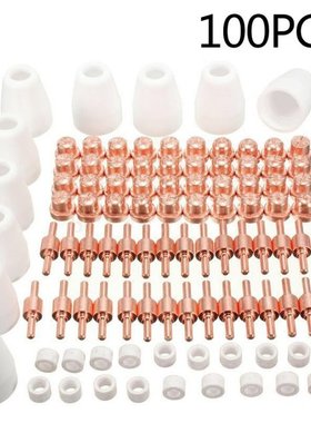 100Pcs Plasma Cutter Tip Electrodes & Nozzles Kit Consum