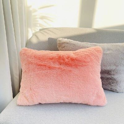50x35cm imitation rabbit hair cushion cover plush pillow