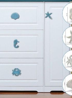 Cute Starfish Shell Crab Handles For Drawers Children