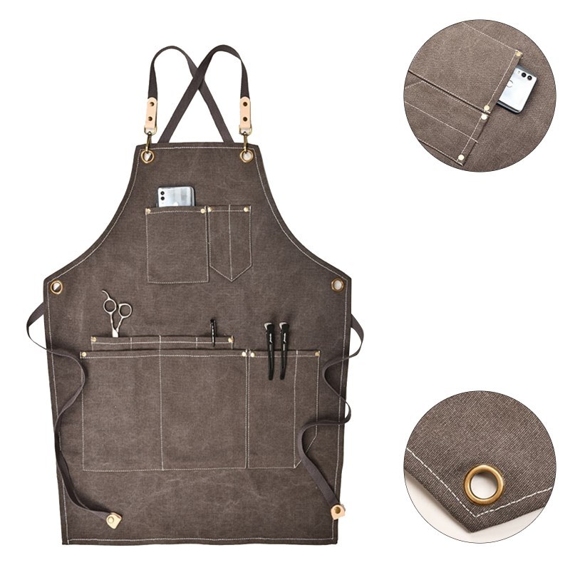 Summer Canvas Work Apron Denim Korean Version Hairdressing H