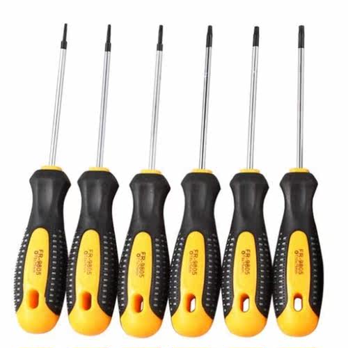 1Set Cr-V Torx Screwdriver Set with Hole Magnetic T5-T10 Scr