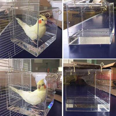 Deluxe Bird Bath Cage Adjustable Hanging Upgraded Large