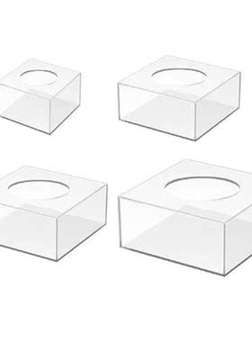 Clear Round Cake Edge Smoother Scraper Tray for Birthdays