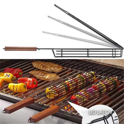 Metal BBQ Grill Mesh Barbecue Meshes Portable Fish Grilling