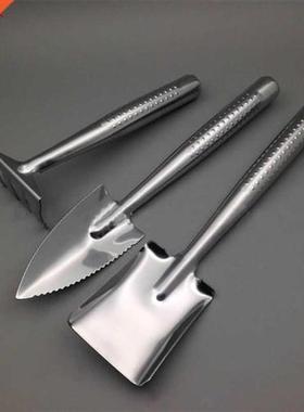 3 Pcs Hand Transplant Shovel and Harrow Hand Rake with Non-S