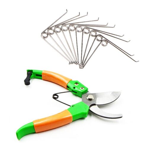 10Pcs V Shape Steel Compression Spring Gardening Tools Sciss