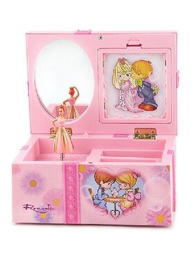 Pink Jewelry Storage Box Girls Children Delicate Gift Box