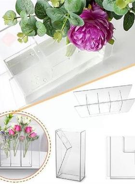 Transparent Acrylic Flower Vase Pillar Bud Vase Tabletop