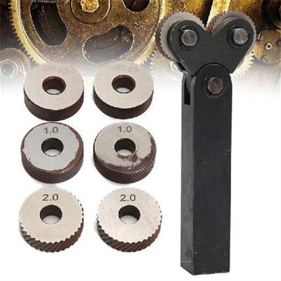 7pcs/Set Knurling Knurler Tool Diagonal Wheel Linear Knurl