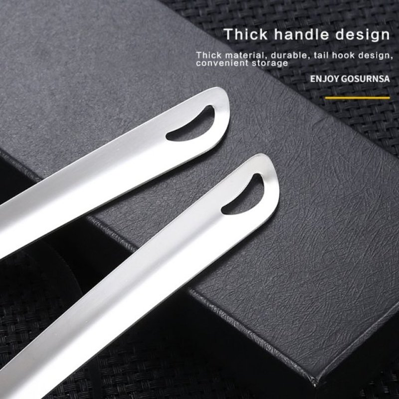 Stainless Steel Dual-Use Colander Cook Soup Spoon with Long