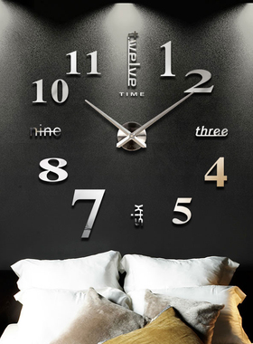2021 New Home decoration big mirror wall clock modern design