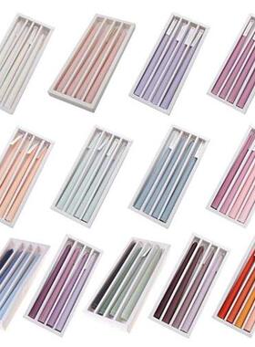 53CA 4pcs Elegent Taper Candles 9.8inch Tall 4.5 Hour Long B