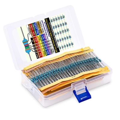 600pcs/lot 1/4W Metal Film Resistor Kit 1% Assorted 0.25W 10