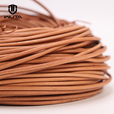 WUTA Genuine Leather Cord 2-5-10 meters String Lace Rope Fla