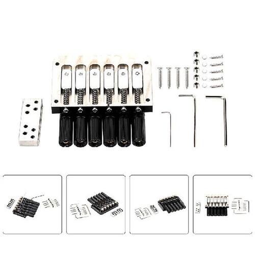 1 Set Professional Six Strings Metal Guitar Bridge Saddle