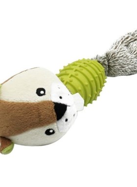 Pet Toy Plush Plastic Fox Seal Raccoon Shaped Biting Toy Cle